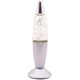 JohnToy Lavalamp Met Glitters - Meerdere Kleuren - 19 cm Zilver