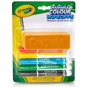 Crayola Dry Wipeoffs Stiften met Wisser 5st.