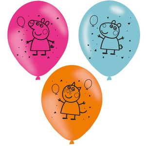 Ballonnen Peppa Pig, 6st.