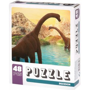 Legpuzzel Brachiosaurus 26 x 23cm Karton 48 Stukjes