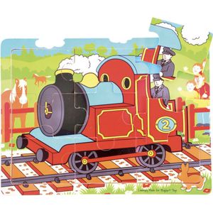 Bigjigs Houten Puzzel Trein 9st