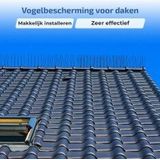 Vogelpinnen - Rvs zwart - Vogelwering - Kunststof - Duivenpinnen - Duivenverjager - Duivenwering - 2 stuks is 100 cm