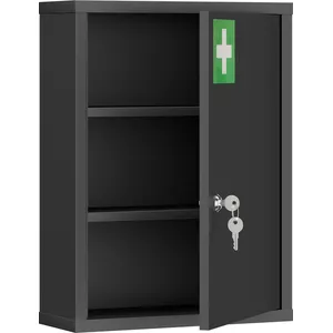 kleankin Medicijnkast, medicijnkast, wandkast, 2 legplanken, 3 niveaus