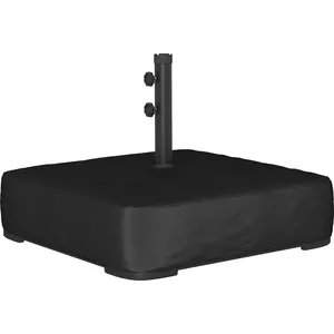 Outsunny parasolstandaard 40 kg parasolvoet voor parasol parasolstang 38 mm/48 mm met water of zand te vullen parasolvoet voor tuin terras Balkon Zwart 60 x 36 H cm