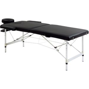 HOMCOM Professionele Massageliege, Opvouwbaar Design, Comfortabele Kunstleder Bekleding, Inclusief Draagtas