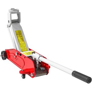 HOMCOM Hydraulische krik compact overbelastingsbeveiliging auto SUV 2t 12-30 cm rood geel