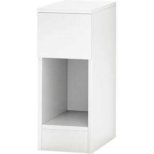 HOMCOM Modern Nachtkastje met Lade en Plank, voor Slaapkamer, Woonkamer, Hout, Wit