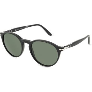 Persol 0PO3092SM Herren-Sonnenbrille Vollrand Panto Acetat-Gestell, schwarz