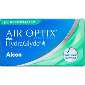 Alcon Air Optix plus HydraGlyde for Astigmatism (3er Packung) Monatslinsen (-5 dpt, Zyl. -0,75, Achse 20 ° & BC 8.7)