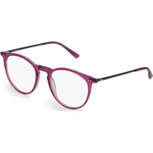 Fielmann BC 001 CL Damen-Brille inkl. Gläser Vollrand Panto Blockacetat-Gestell 52mm/20mm/135mm, pink
