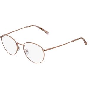 Fielmann MI 057 FLEX CL Unisex-Brille inkl. Gläser Vollrand Panto Edelstahl-Gestell 48mm/18mm/140mm, pink