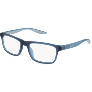 Nike 7046 Unisex-Brille inkl. Gläser Vollrand Eckig Kunststoff-Gestell 54mm/17mm/140mm, blau