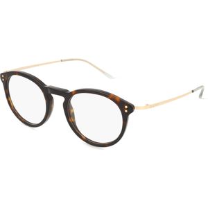 Gucci GG1710O Herren-Brille inkl. Gläser Vollrand Panto Acetat-Gestell 48mm/20mm/140mm, braun