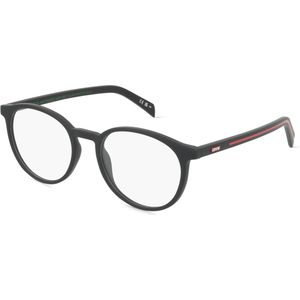 Levi's LV5048 Unisex-Brille inkl. Gläser Vollrand Panto Kunststoff-Gestell 51mm/19mm/145mm, schwarz
