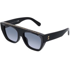Stella McCartney SC40048I Damen-Sonnenbrille Vollrand Eckig Bio-Acetat-Gestell, schwarz
