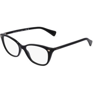 Ralph RA7146 Damen-Brille inkl. Gläser Vollrand Cateye Acetat-Gestell 51mm/17mm/145mm, schwarz