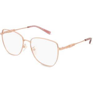 Michael Kors 0MK3081D SHANGHAI Damen-Brille inkl. Gläser Vollrand Cateye Metall-Gestell 56mm/17mm/145mm, pink