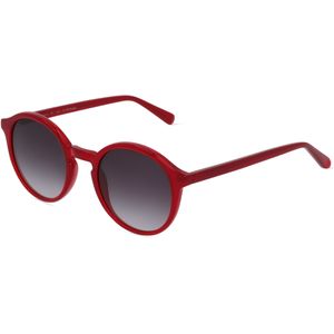 Fielmann ABC 073 SUN FA LEO Unisex-Sonnenbrille Vollrand Rund Acetat-Gestell, rot