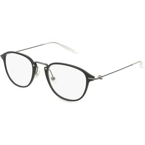 Montblanc MB0155O SNOWCAP Herren-Brille inkl. Gläser Vollrand Panto Kunststoff-Gestell 51mm/21mm/145mm, schwarz