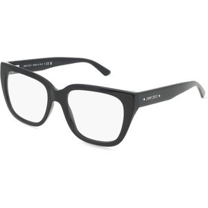 Jimmy Choo JC3019B Damen-Brille inkl. Gläser Vollrand Eckig Acetat-Gestell 52mm/17mm/145mm, schwarz