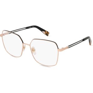 Furla FULVFU506 Damen-Brille inkl. Gläser Vollrand Eckig Metall-Gestell 55mm/16mm/140mm, gold
