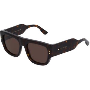 Gucci GG1262S Herren-Sonnenbrille Vollrand Eckig Kunststoff-Gestell, braun