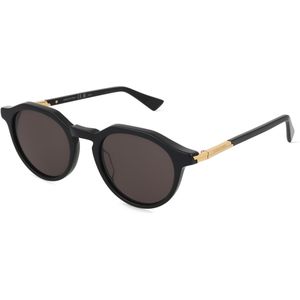 Bottega Veneta BV1260S Herren-Sonnenbrille Vollrand Panto Recycled Acetat-Gestell, schwarz
