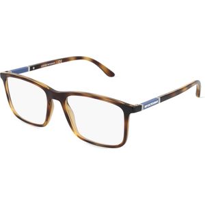 Emporio Armani EA3181 Herren-Brille inkl. Gläser Vollrand Eckig Kunststoff-Gestell 52mm/18mm/145mm, braun