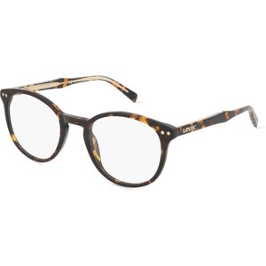 Levi's LV5016 Damen-Brille inkl. Gläser Vollrand Panto Kunststoff-Gestell 50mm/21mm/140mm, braun