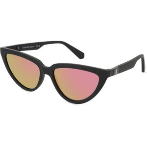 Calvin Klein Jeans CKJ23658S Unisex-Sonnenbrille Vollrand Butterfly Kunststoff-Gestell, schwarz