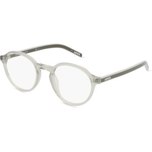 Levi's LV1023 Unisex-Brille inkl. Gläser Vollrand Panto Kunststoff-Gestell 49mm/21mm/145mm, transparent