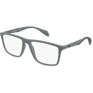 Emporio Armani EA3230 Herren-Brille inkl. Gläser Vollrand Eckig Kunststoff-Gestell 55mm/17mm/145mm, grau