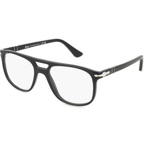 Persol 0PO3329V GRETA Herren-Brille inkl. Gläser Vollrand Pilot Acetat-Gestell 52mm/18mm/145mm, schwarz