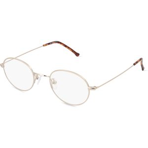 Fielmann BD 350 PANTO CL Unisex-Brille inkl. Gläser Vollrand Panto Edelstahl-Gestell 48mm/21mm/145mm, gold