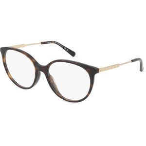 Michael Kors MK4093 Damen-Brille inkl. Gläser Vollrand Rund Acetat-Gestell 52mm/17mm/140mm, braun