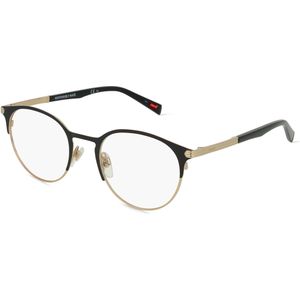 Levi's LV5035 Unisex-Brille inkl. Gläser Vollrand Panto Metall-Gestell 50mm/20mm/145mm, schwarz