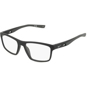 Nike 7015 Unisex-Brille inkl. Gläser Vollrand Eckig Kunststoff-Gestell 55mm/17mm/145mm, Schwarz