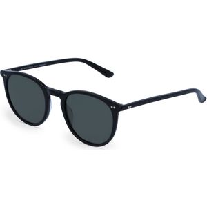 Fielmann Q 065 SUN CL Unisex-Sonnenbrille Vollrand Panto Acetat-Gestell, schwarz