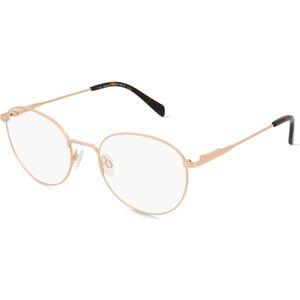 Fielmann OU 054 FLEX CL Unisex-Brille inkl. Gläser Vollrand Panto Edelstahl-Gestell 52mm/19mm/145mm, gold