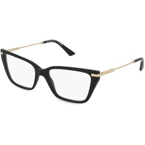 Jimmy Choo 0JC3002B Damen-Brille inkl. Gläser Vollrand Cateye Acetat-Gestell 55mm/17mm/140mm, schwarz