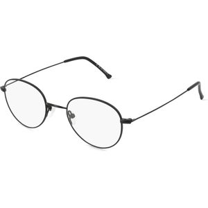 Fielmann BD 352 PANTO CL JONA Unisex-Brille inkl. Gläser Vollrand Panto Edelstahl-Gestell 48mm/20mm/145mm, schwarz