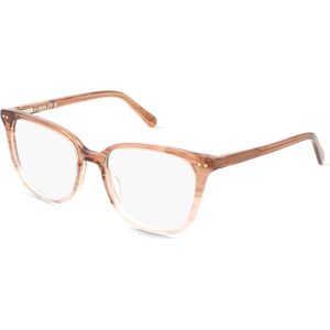 Fossil FOS 7183 Damen-Brille inkl. Gläser Vollrand Eckig Acetat-Gestell 43mm/17mm/140mm, gelb