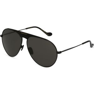 Gucci GG0908S Herren-Sonnenbrille Vollrand Pilot Metall-Gestell, schwarz