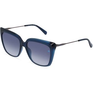 Calvin Klein Jeans CKJ22601S Damen-Sonnenbrille Vollrand Butterfly Kunststoff-Gestell, blau