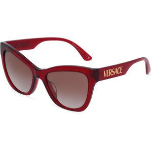 Versace VE4417U Damen-Sonnenbrille Vollrand Butterfly Acetat-Gestell, rot