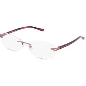 Fielmann TITANIUM 164 FLEX CL Damen-Brille inkl. Gläser Randlos Eckig Titan-Gestell 53mm/16mm/130mm, pink