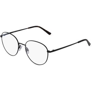 Fielmann OU 001 CL Unisex-Brille inkl. Gläser Vollrand Panto Edelstahl-Gestell 52mm/20mm/140mm, schwarz