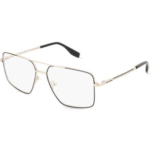 Karl Lagerfeld KL357 Herren-Brille inkl. Gläser Vollrand Pilot Metall-Gestell 56mm/15mm/140mm, Silber