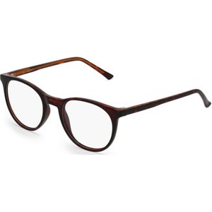 Fielmann MC 537 CL Unisex-Brille inkl. Gläser Vollrand Panto Propionat-Gestell 50mm/20mm/140mm, braun