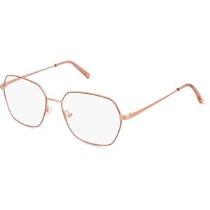 Fielmann MI 055 FA Damen-Brille inkl. Gläser Vollrand Eckig Metall-Gestell 54mm/16mm/140mm, pink
